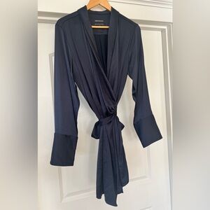 Something Navy short wrap dress, sml